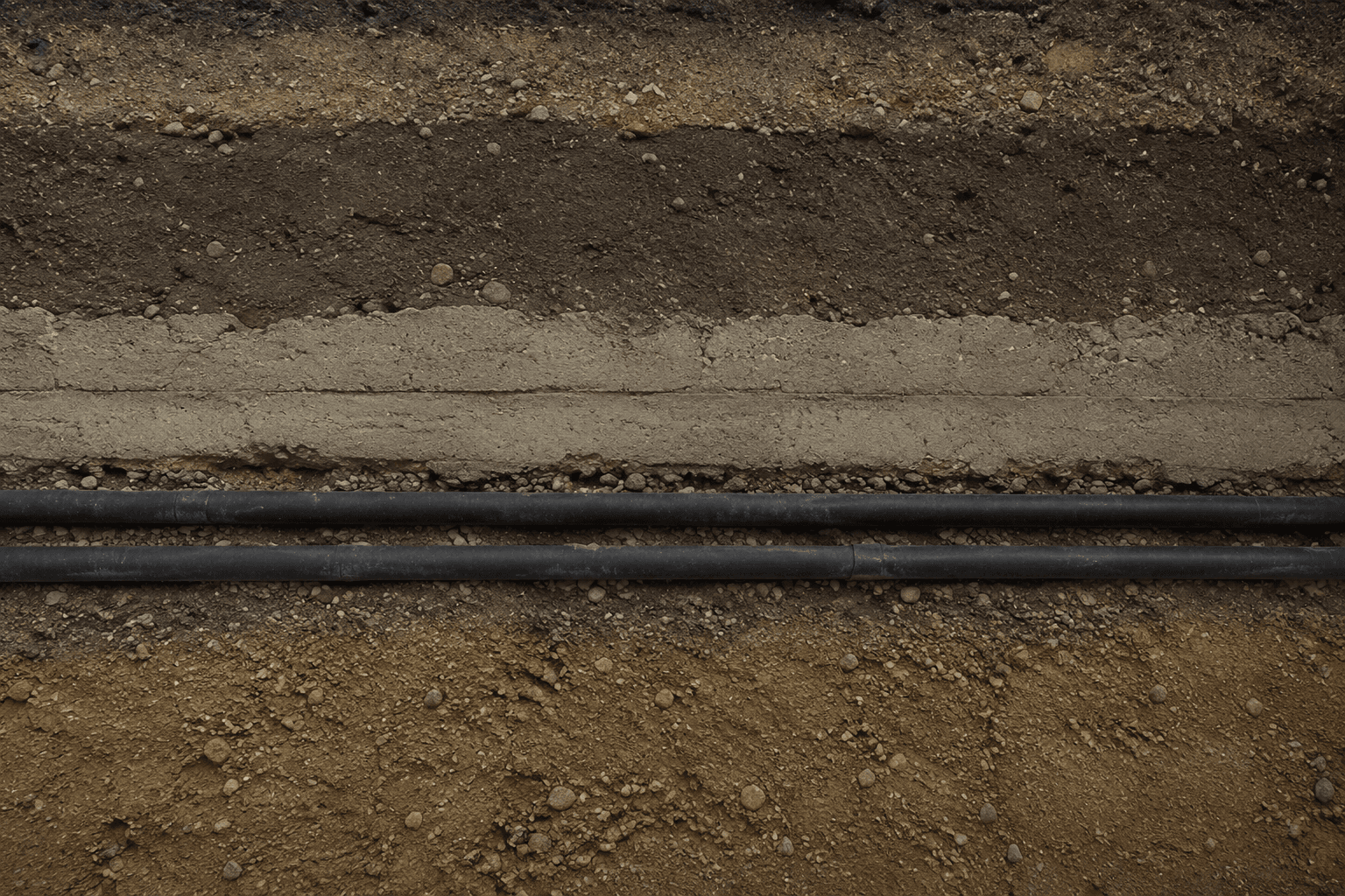 Underground soil cross-section